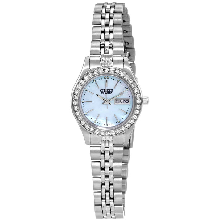 Citizen EQ0530-51N quartz women's watch with blue mother-of-pearl dial and crystal bezel