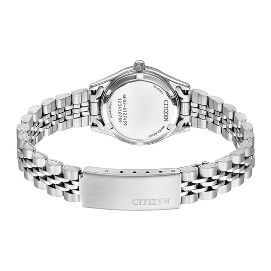 Citizen EQ0530-51N quartz watch caseback and bracelet