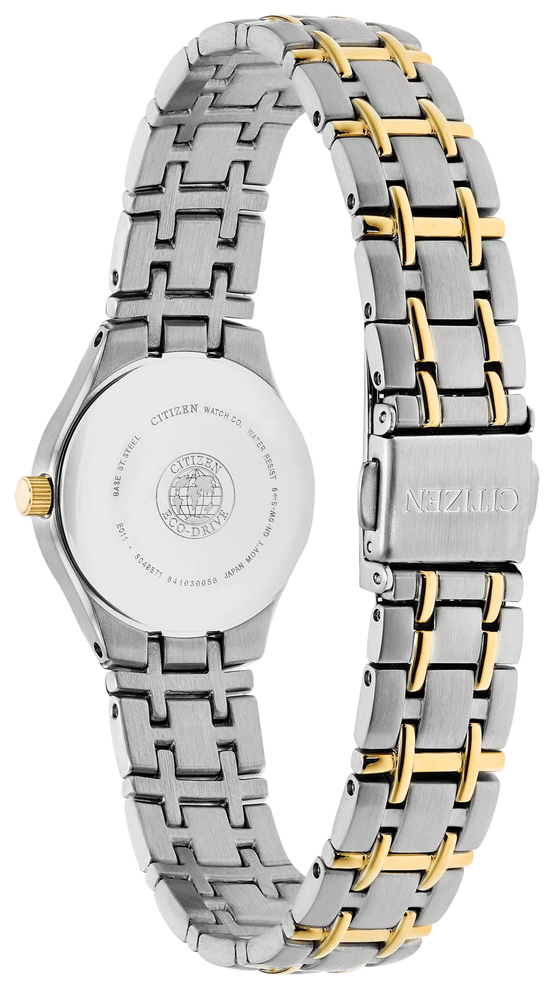CITIZEN EW1264-50A caseback and bracelet view