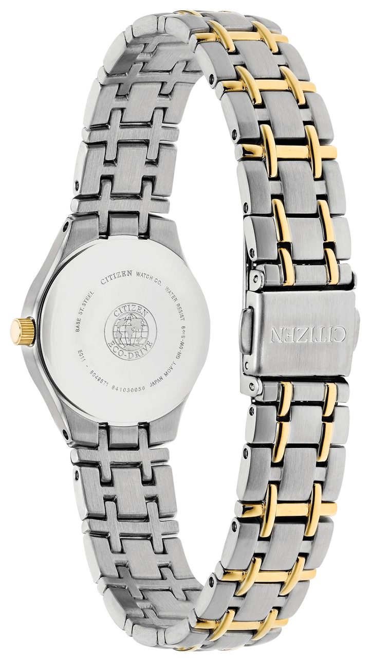 CITIZEN EW1264-50A caseback and bracelet view