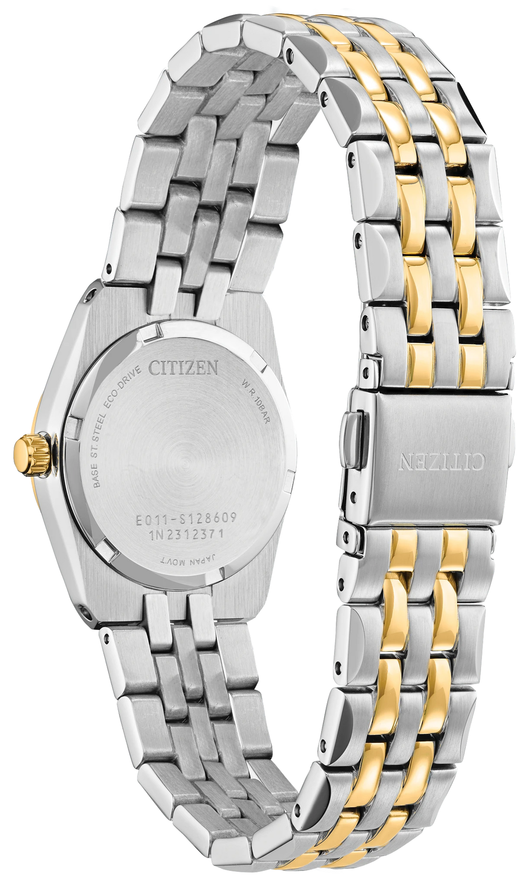 CITIZEN EW2299-50E Corso caseback and bracelet view