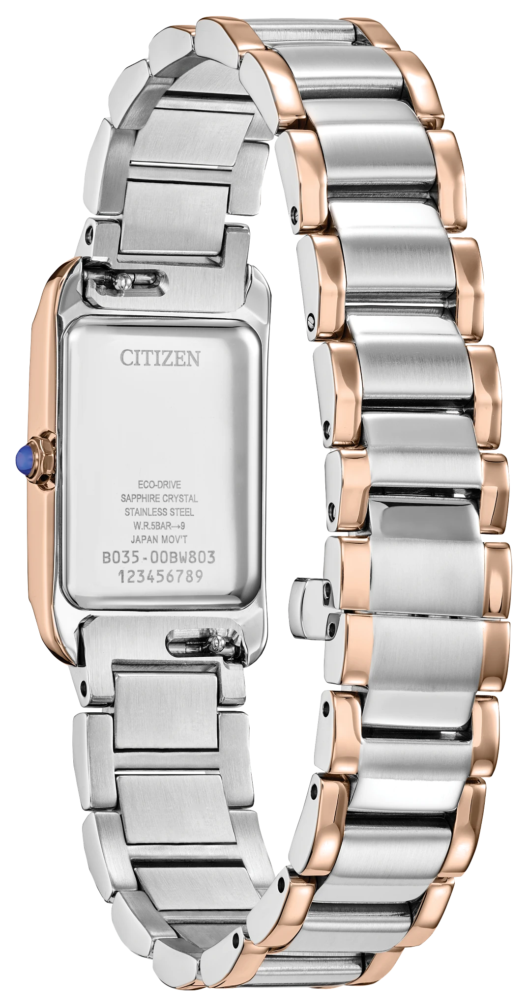 Citizen L Bianca EW5624-54Y bracelet and caseback view