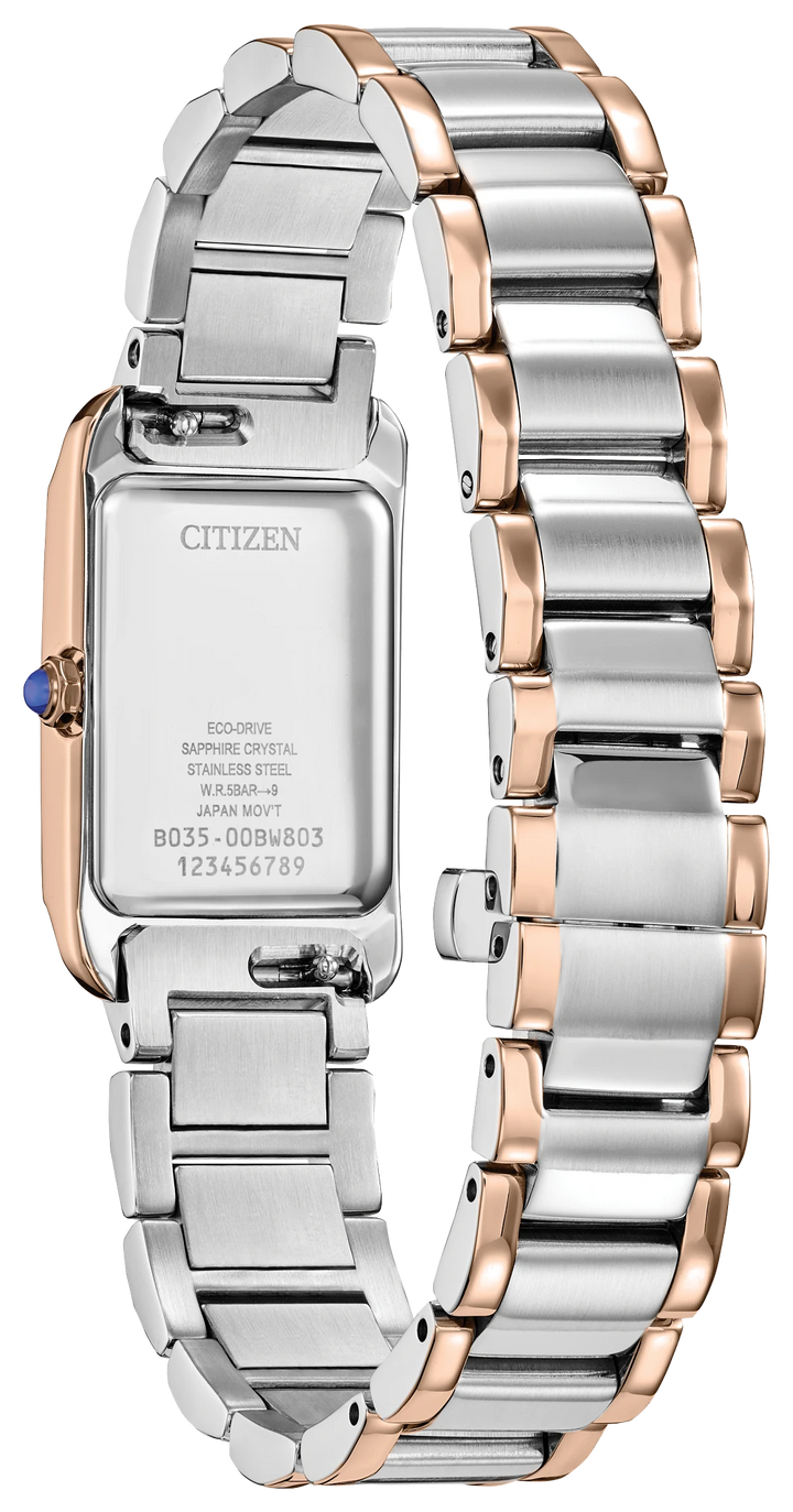 Citizen L Bianca EW5624-54Y bracelet and caseback view