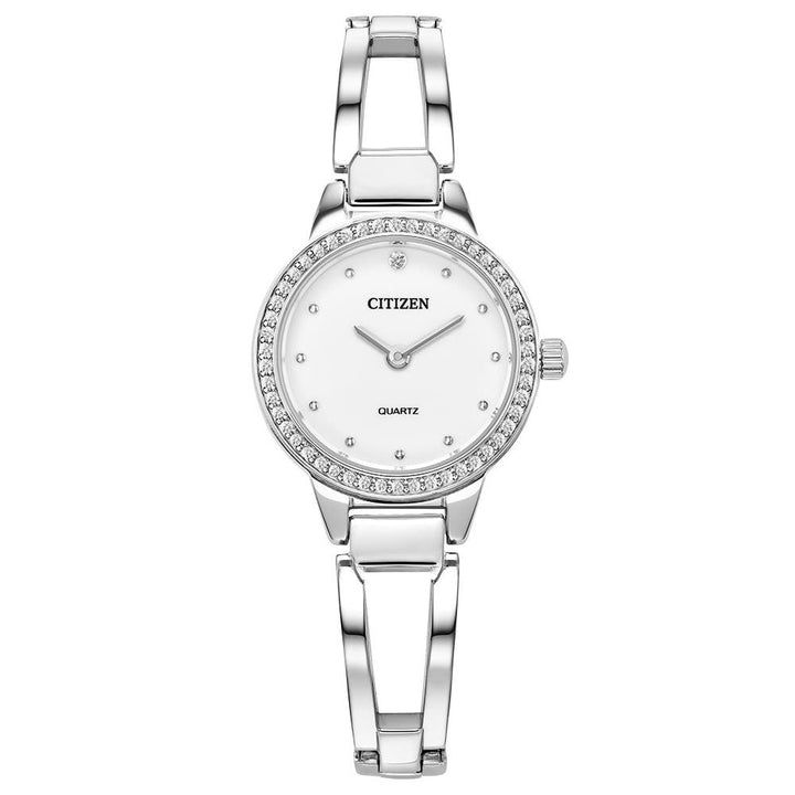 Citizen EZ7011-88A crystal quartz women's bangle watch front view