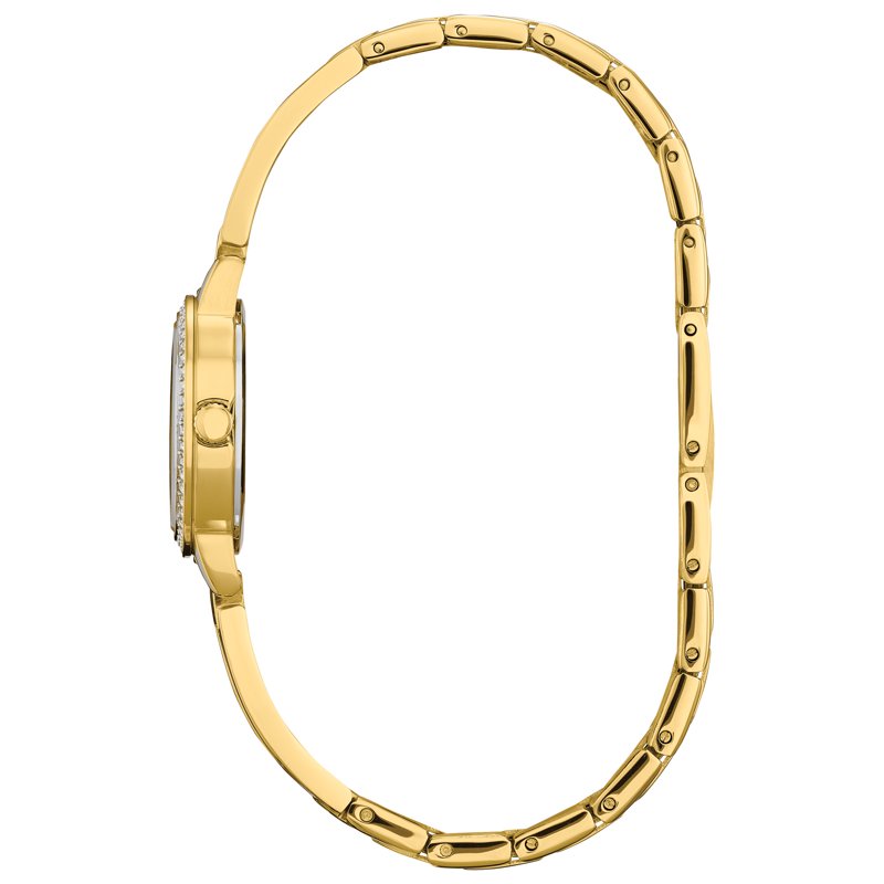 Citizen EZ7012-85E gold-tone bangle watch rear caseback and bracelet view