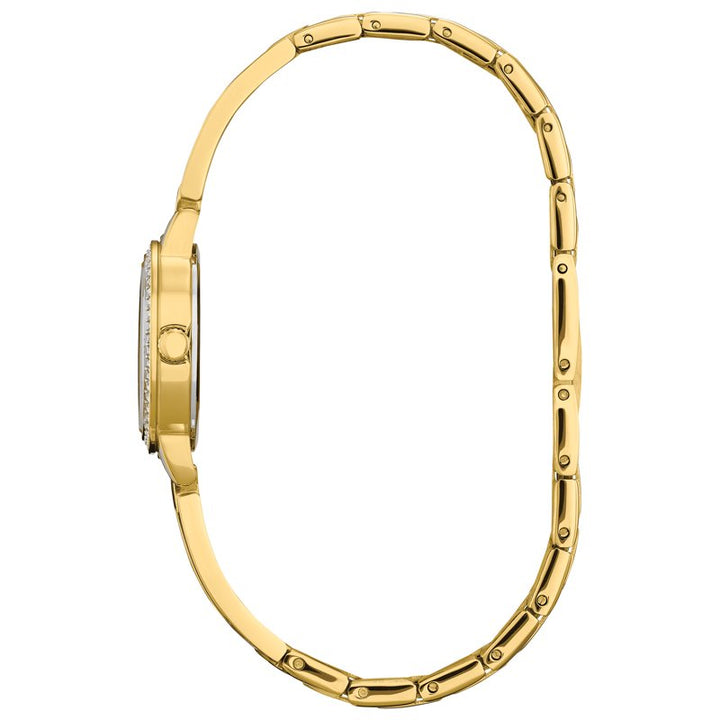 Citizen EZ7012-85E gold-tone bangle watch rear caseback and bracelet view