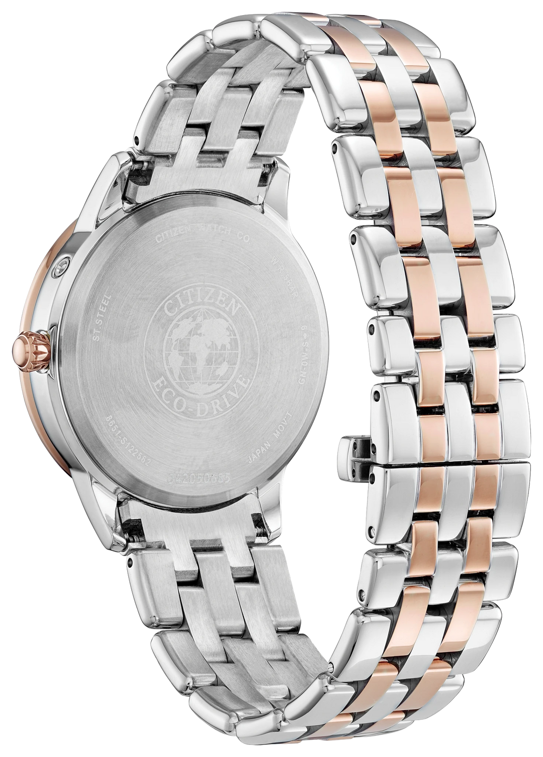CITIZEN FD0006-56D Calendrier caseback and bracelet view