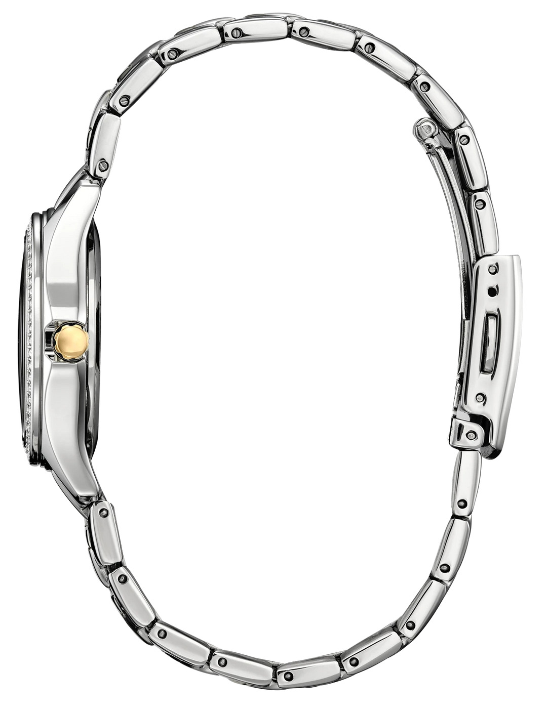 Citizen FE1146-71A Crystal Eco-Drive Two-Tone Watch side view