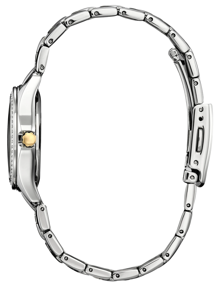 Citizen FE1146-71A Crystal Eco-Drive Two-Tone Watch side view