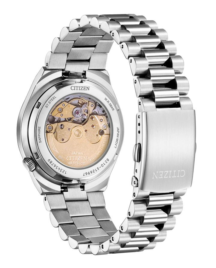 Citizen NJ0150-56W TSUYOSA automatic watch exhibition caseback and bracelet