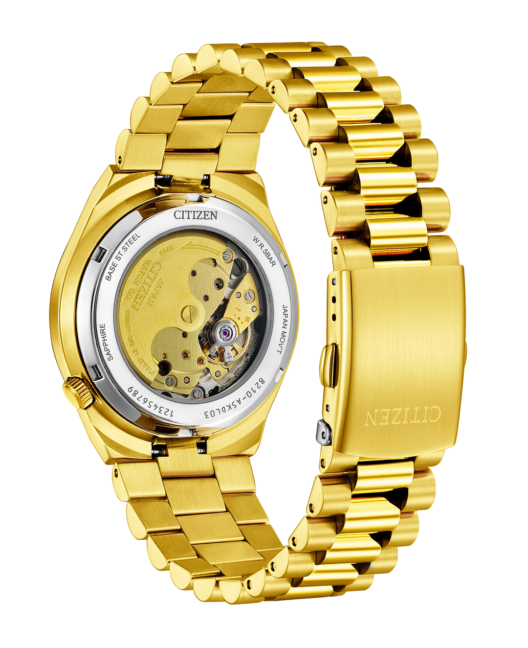 Citizen NJ0152-51X TSUYOSA caseback and bracelet view