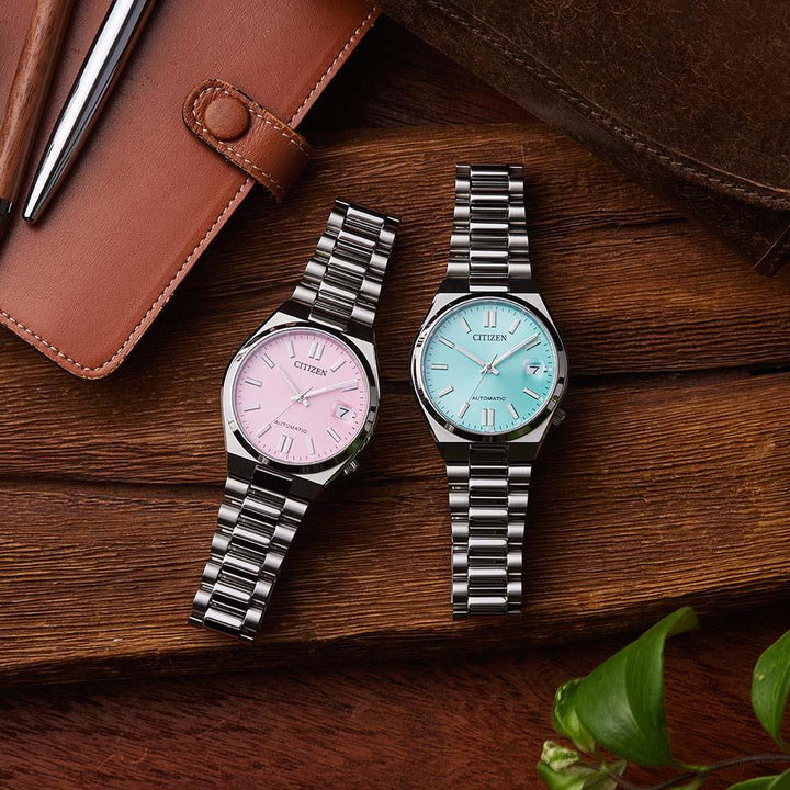 Citizen NJ0200-50Z Tsuyosa stainless steel bracelet detail
