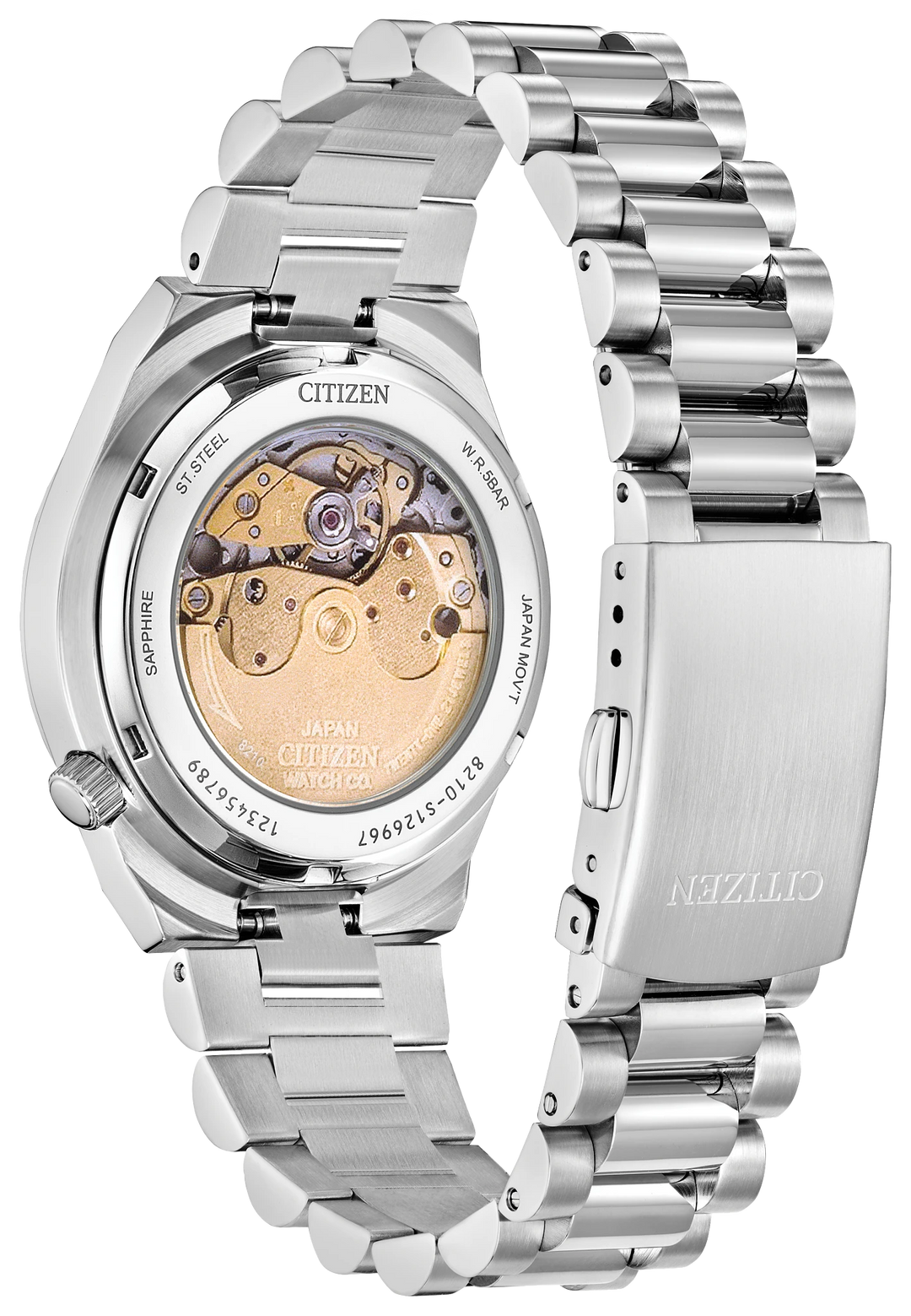 Citizen NJ0200-50Z Tsuyosa 37mm automatic watch exhibition caseback