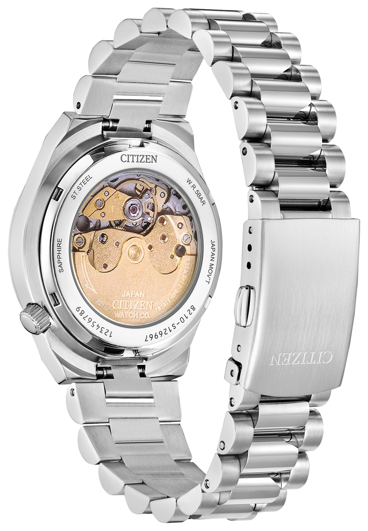 Citizen NJ0200-50Z Tsuyosa 37mm automatic watch exhibition caseback