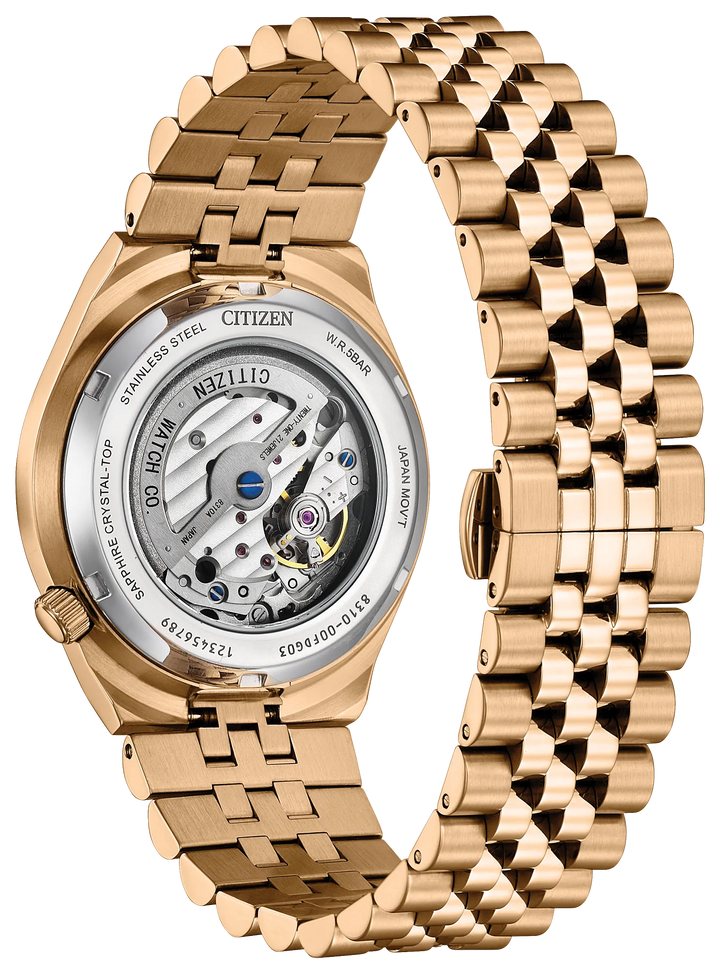 Citizen NK0023-57L TSUYOSA 60 automatic watch caseback view