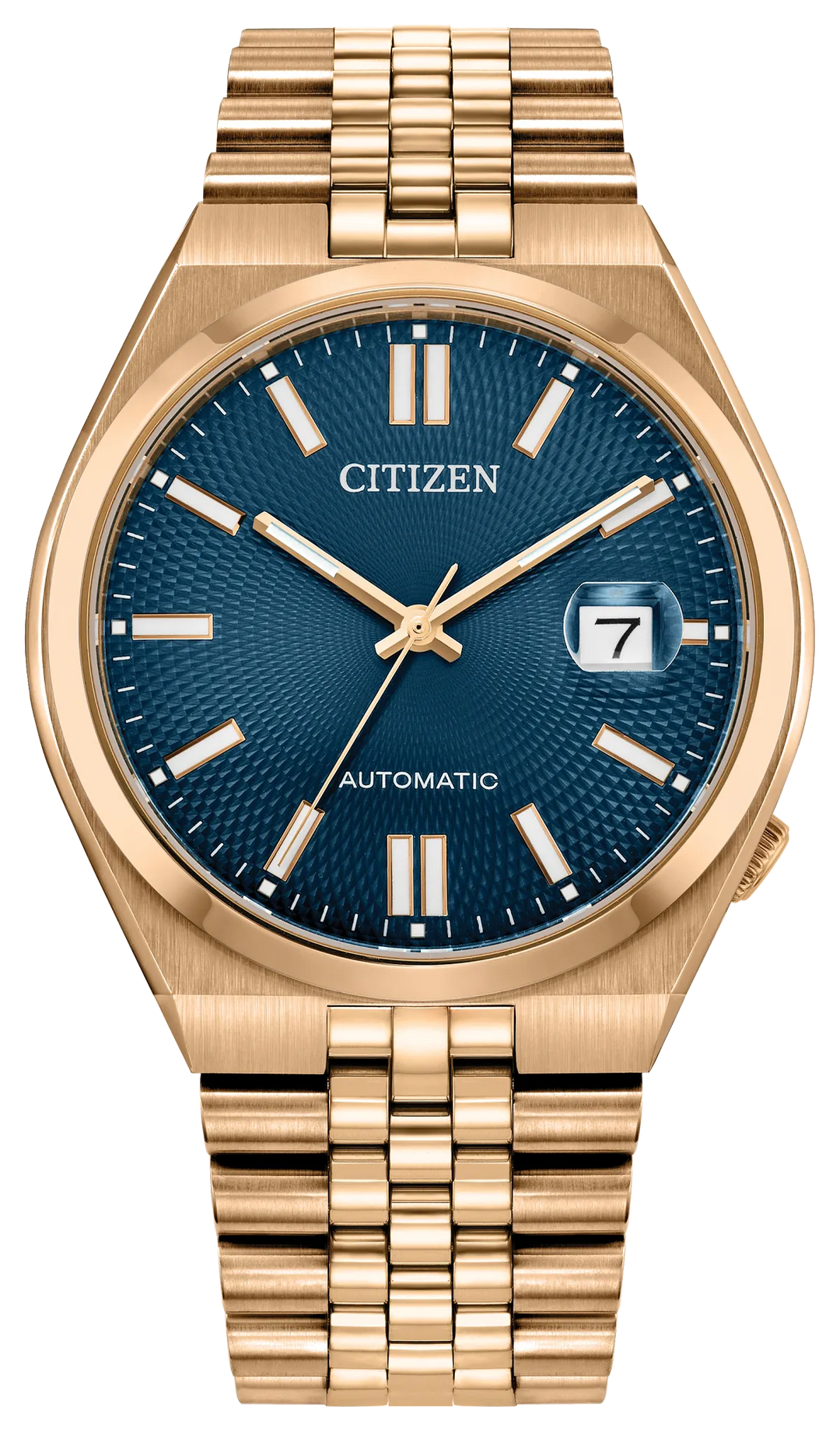 Citizen NK0023-57L TSUYOSA 60 automatic blue dial watch front view