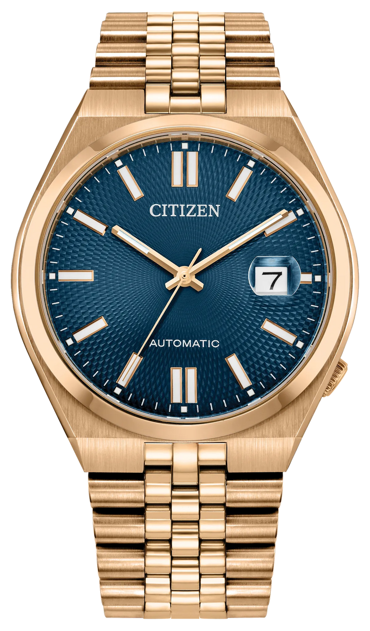 Citizen NK0023-57L TSUYOSA 60 automatic blue dial watch front view