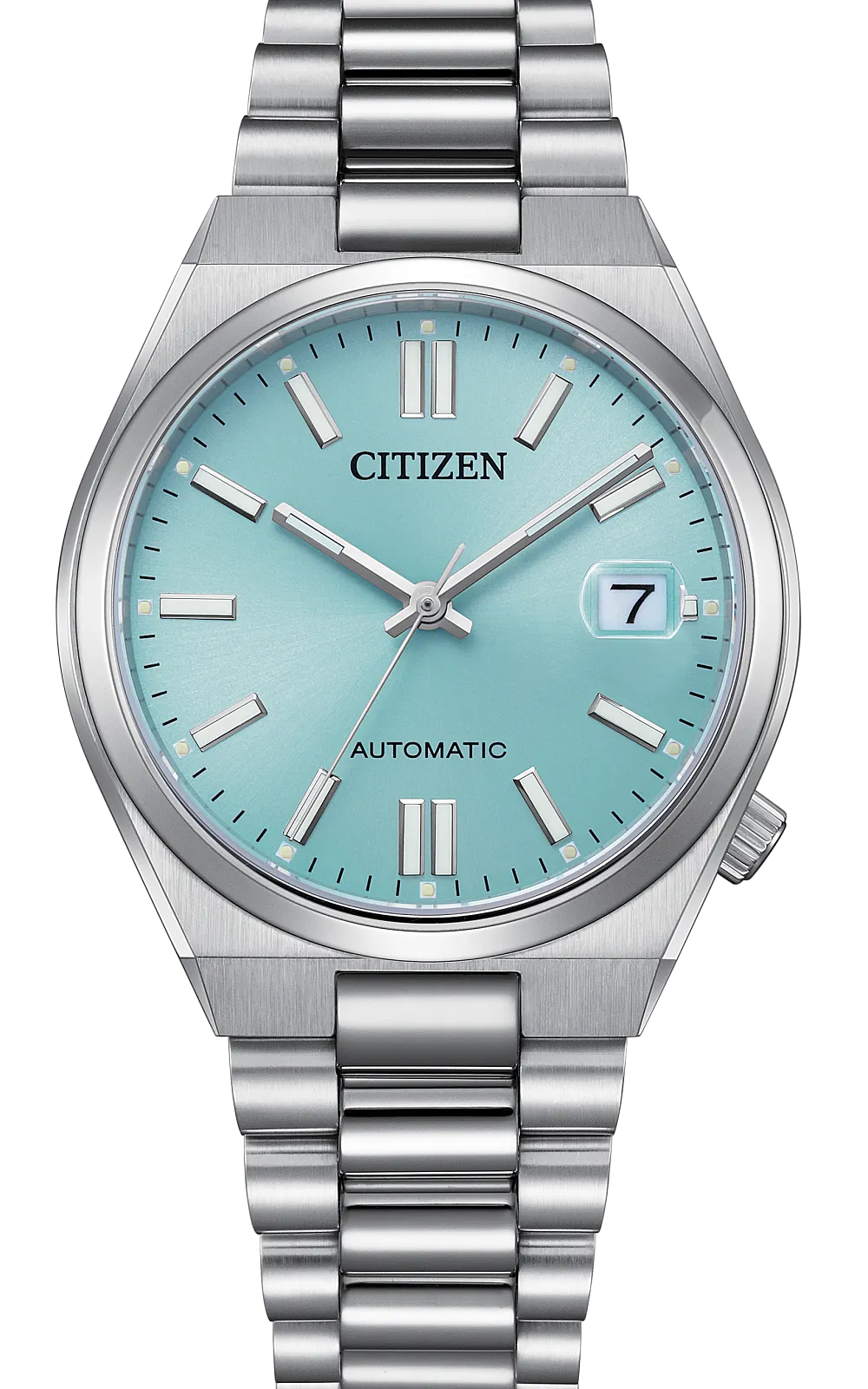 Citizen Tsuyosa NJ0200-50L automatic ice blue dial watch front view