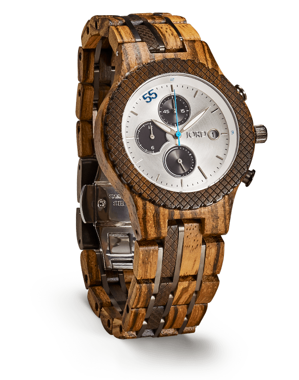 JORD Conway Zebrawood and Dark Sandalwood front view