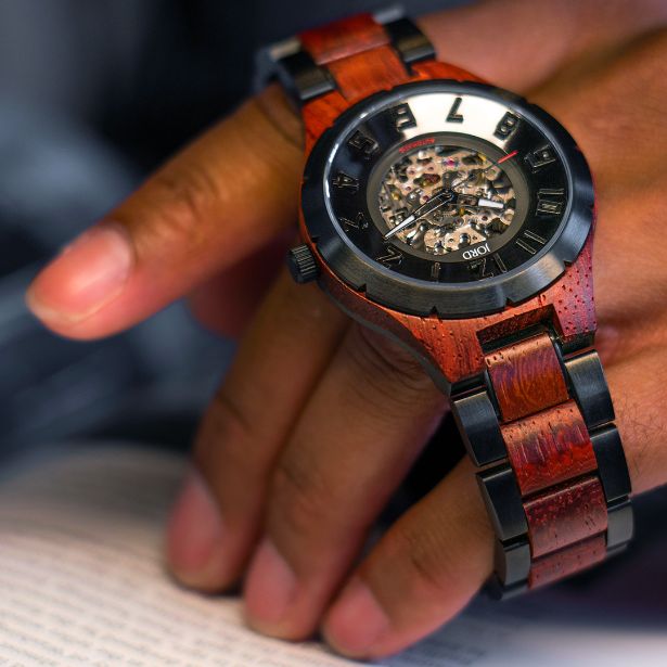 JORD Dover II Padauk and Black Steel lifestyle view 2