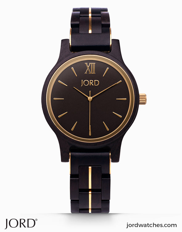 JORD Frankie 38 Ebony and Gold alternate view