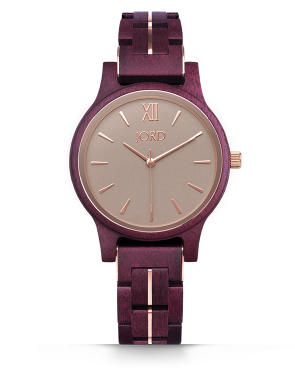 JORD Frankie 38 Purpleheart and Lavender front view