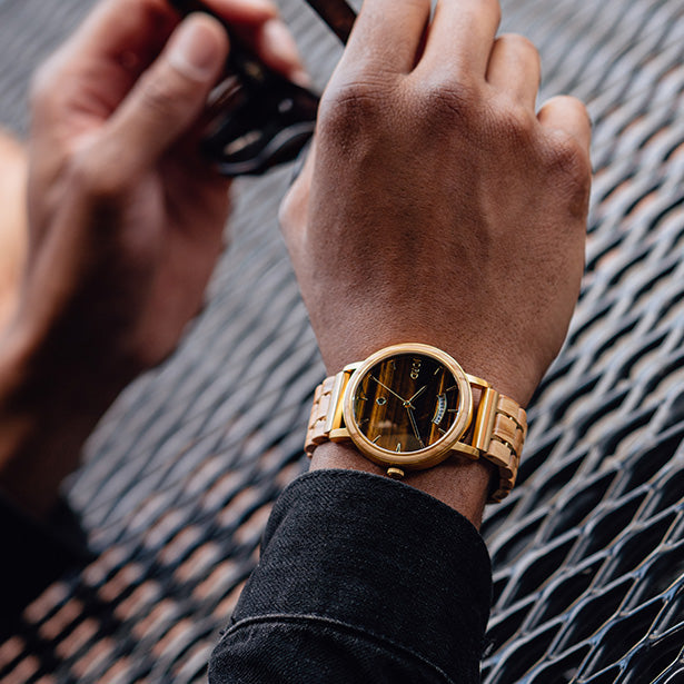 JORD Harper Tiger's Eye and Olive Wood lifestyle view 1