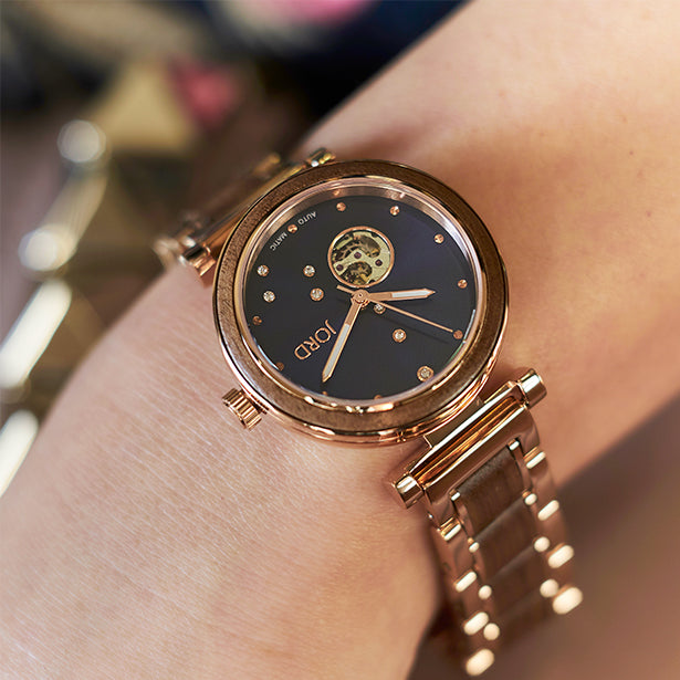 JORD Cora Polaris midnight-blue Little Dipper dial detail