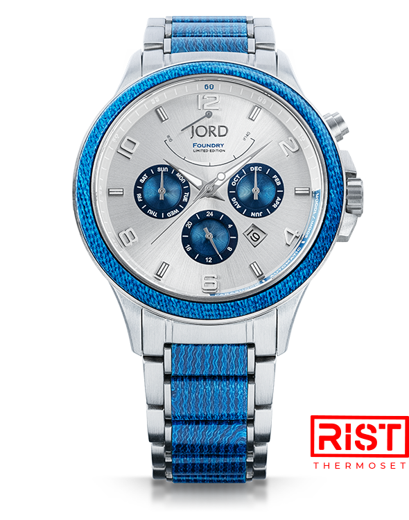 JORD Foundry Blue Maze limited-edition automatic dive watch front view