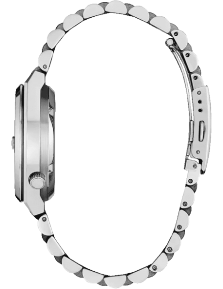 Side profile of the Citizen NJ0200-50M TSUYOSA case and integrated bracelet