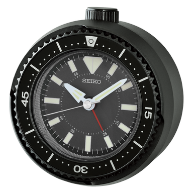Seiko QHE207KLH Rotating Bezel Alarm Clock - Watch Technicians Store