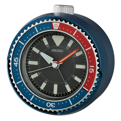 Seiko QHE207LLH Rotating Bezel Alarm Clock - Watch Technicians Store