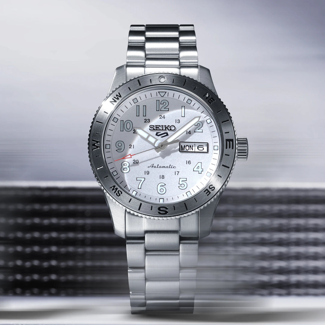 Seiko HDB007 white dial and bracelet in Seiko's studio photograph