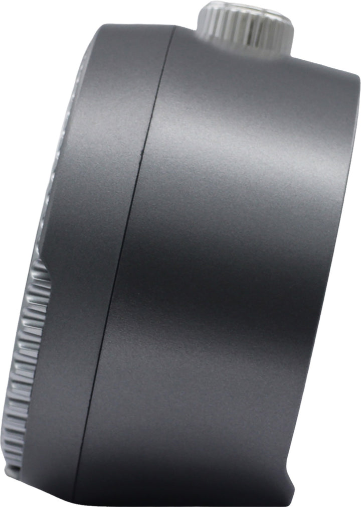 Seiko QHE207NLH gray rotating bezel alarm clock, side profile