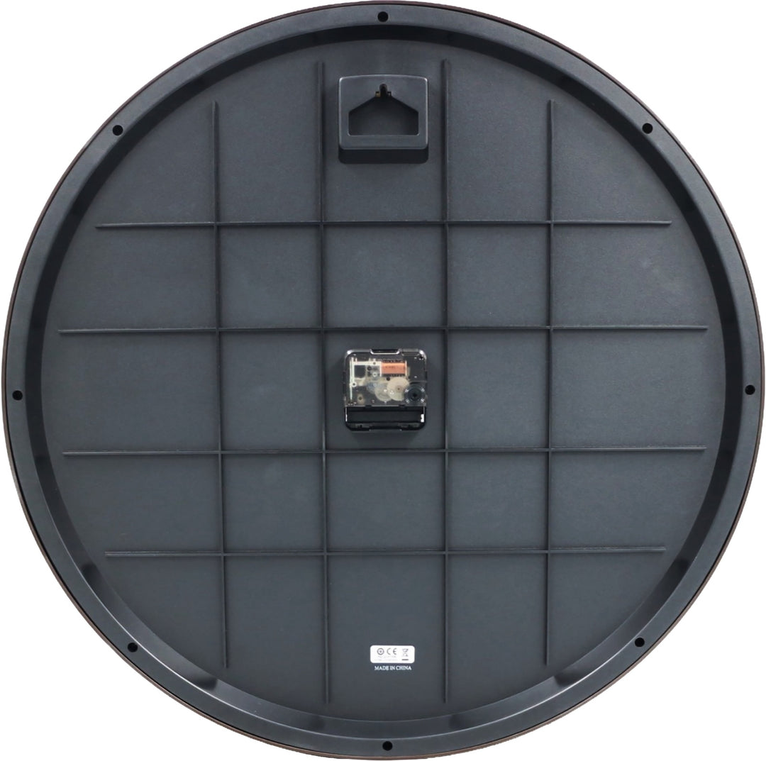 Seiko QXA759BLH Abbott wall clock, rear mounting and movement view