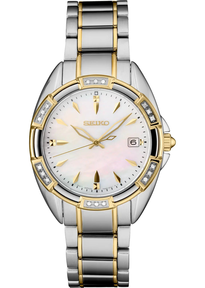Seiko SKK880 ladies diamond quartz watch front view