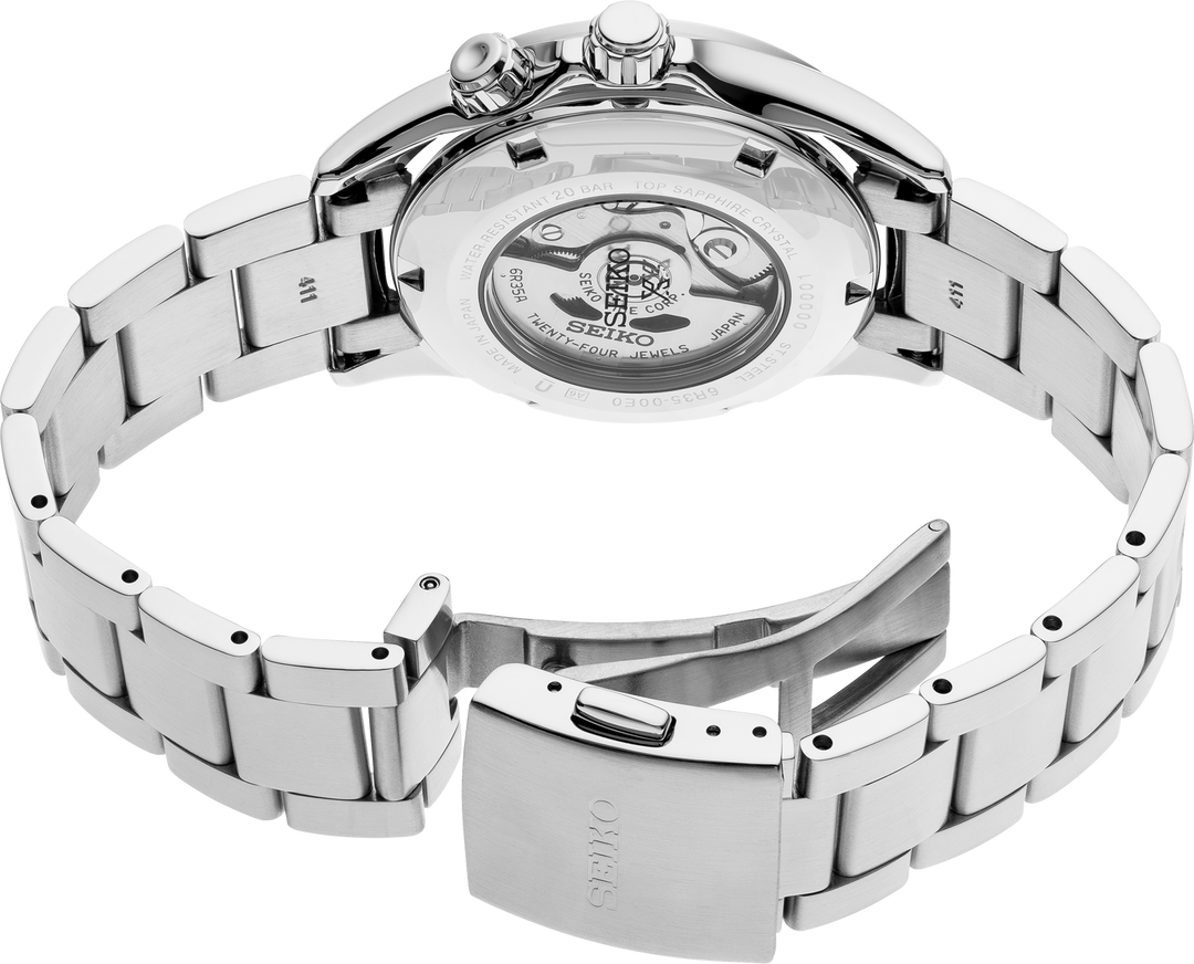 Seiko SPB117 Prospex Alpinist automatic watch see-through caseback