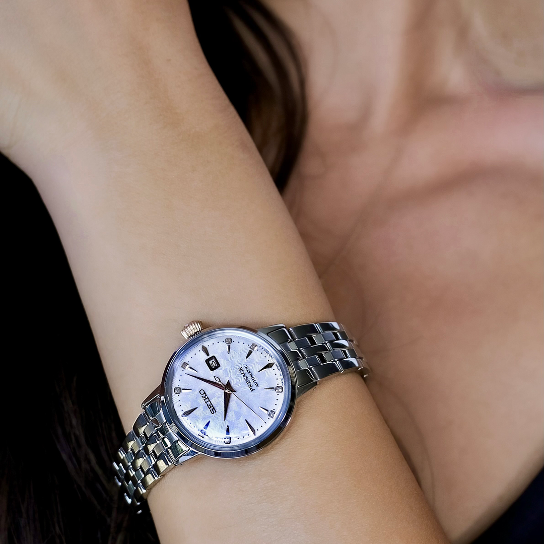 Seiko SRE009 automatic watch caseback