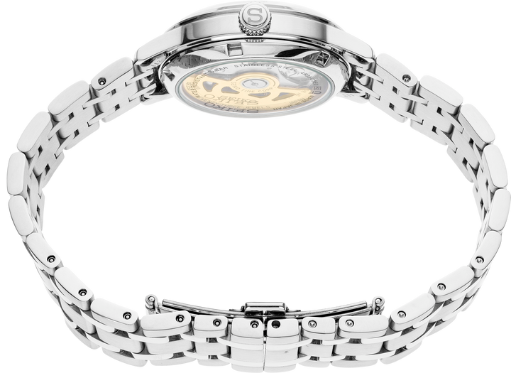 Seiko SRP839 watch, caseback view
