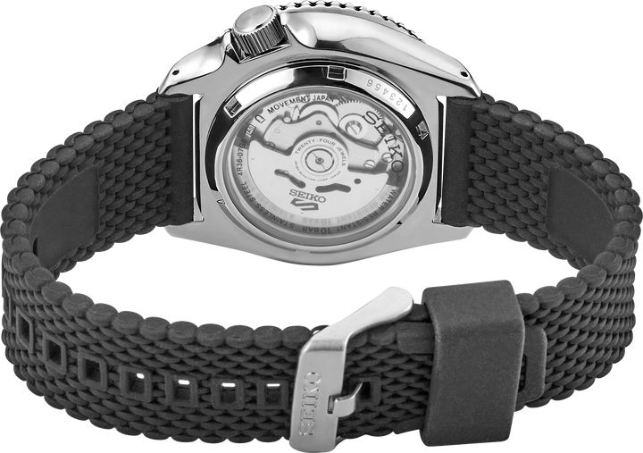 Seiko SRPD95 watch, caseback view
