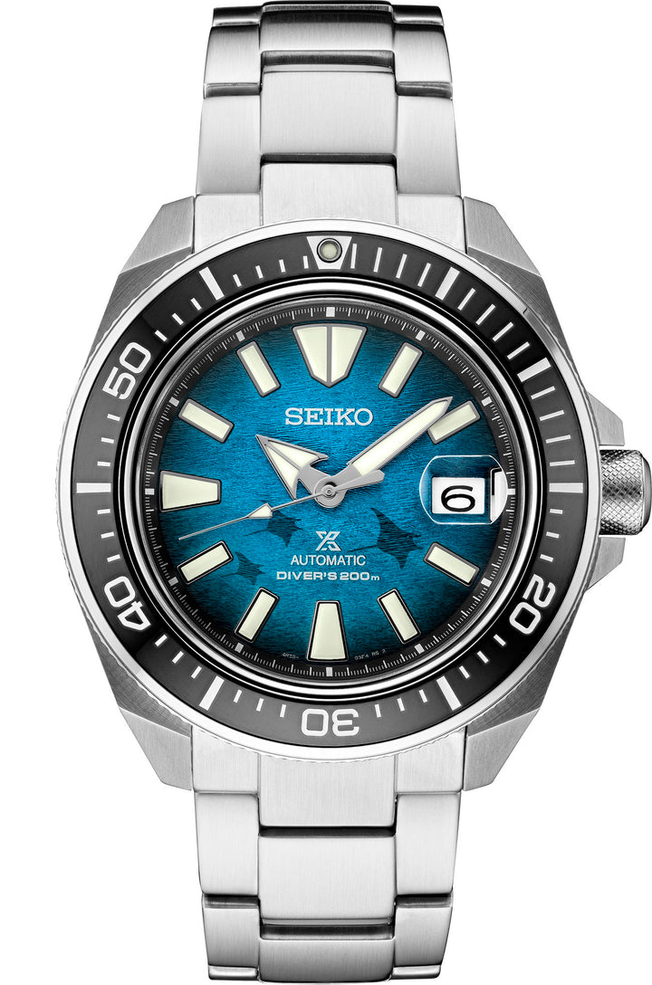 Seiko SRPE33 Prospex Manta Ray automatic diver watch front view