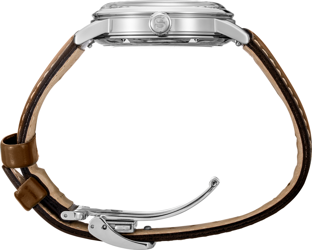 Seiko SRPE45 watch, side profile