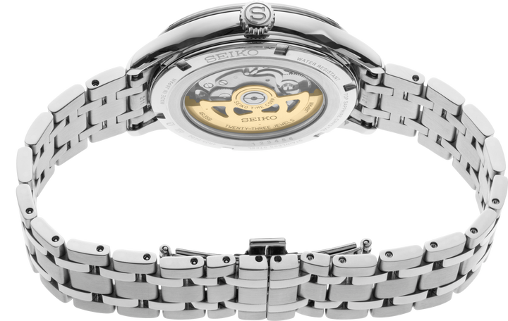 Seiko SRPF53 watch, caseback view
