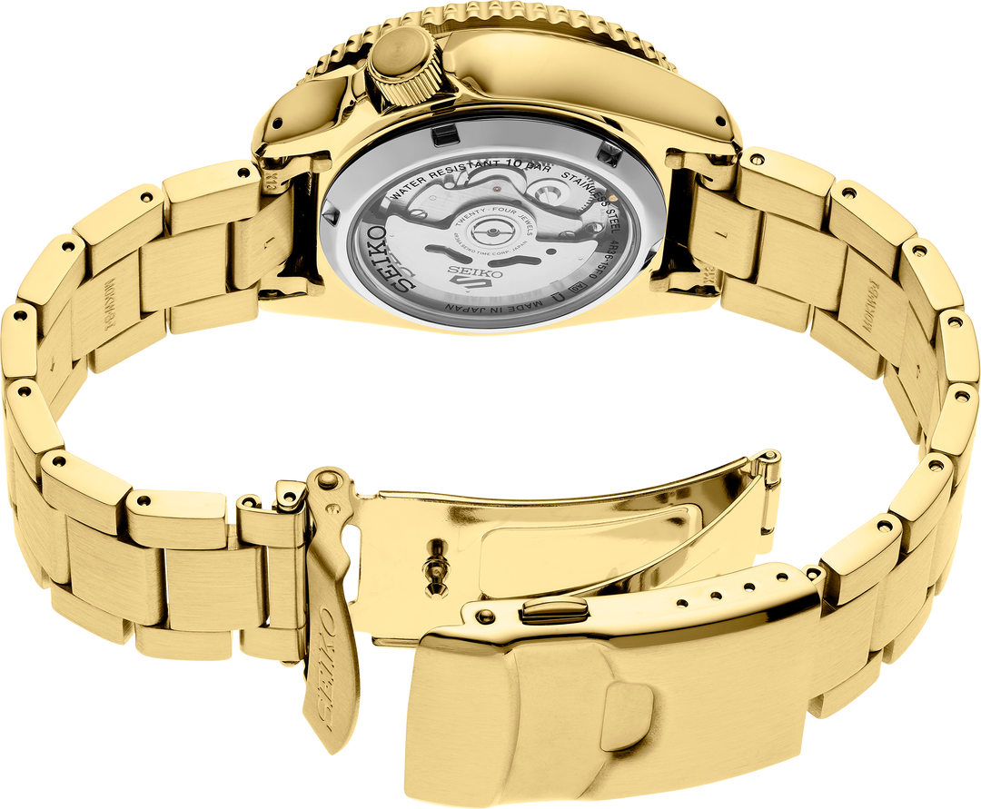 Seiko SRPK20 watch, caseback view
