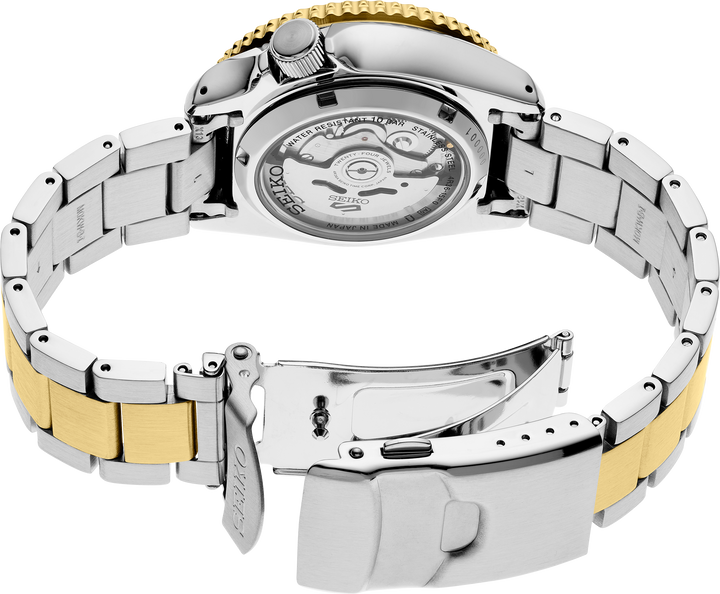 Seiko SRPK24 watch, caseback view
