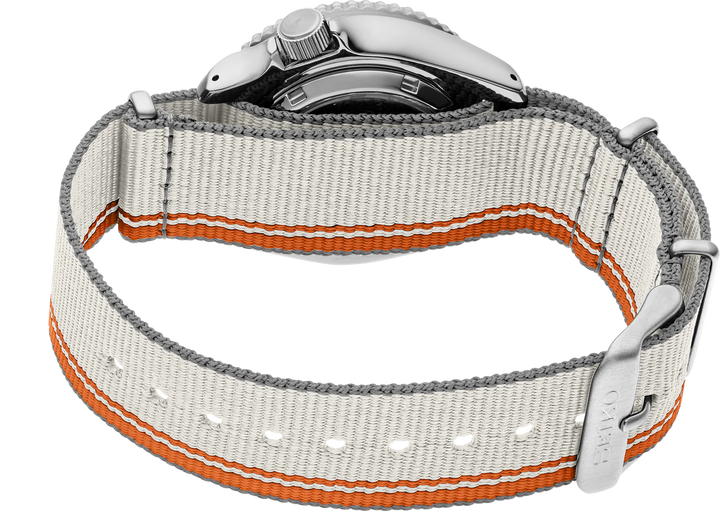 Seiko SRPK73 5 Sports automatic watch exhibition caseback view