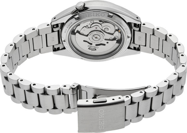 Seiko SRPL59 5 Sports automatic watch caseback and bracelet