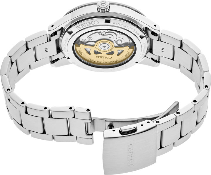 Seiko SSA425 watch, caseback view
