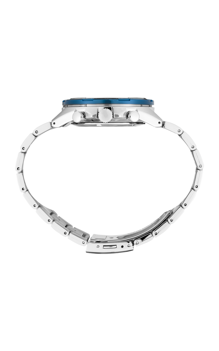 Seiko SSB345 Essentials quartz chronograph side profile
