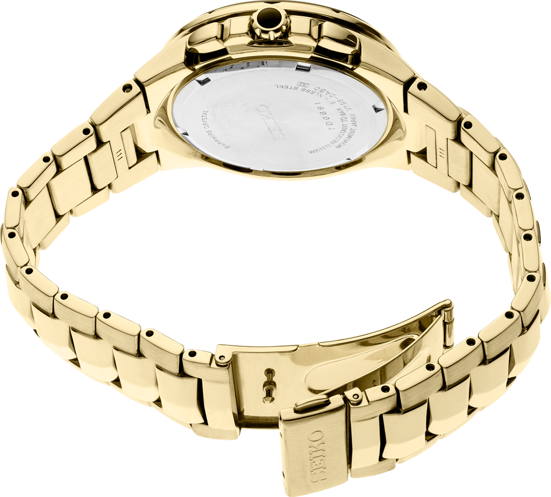 Seiko SSC700 watch, caseback view